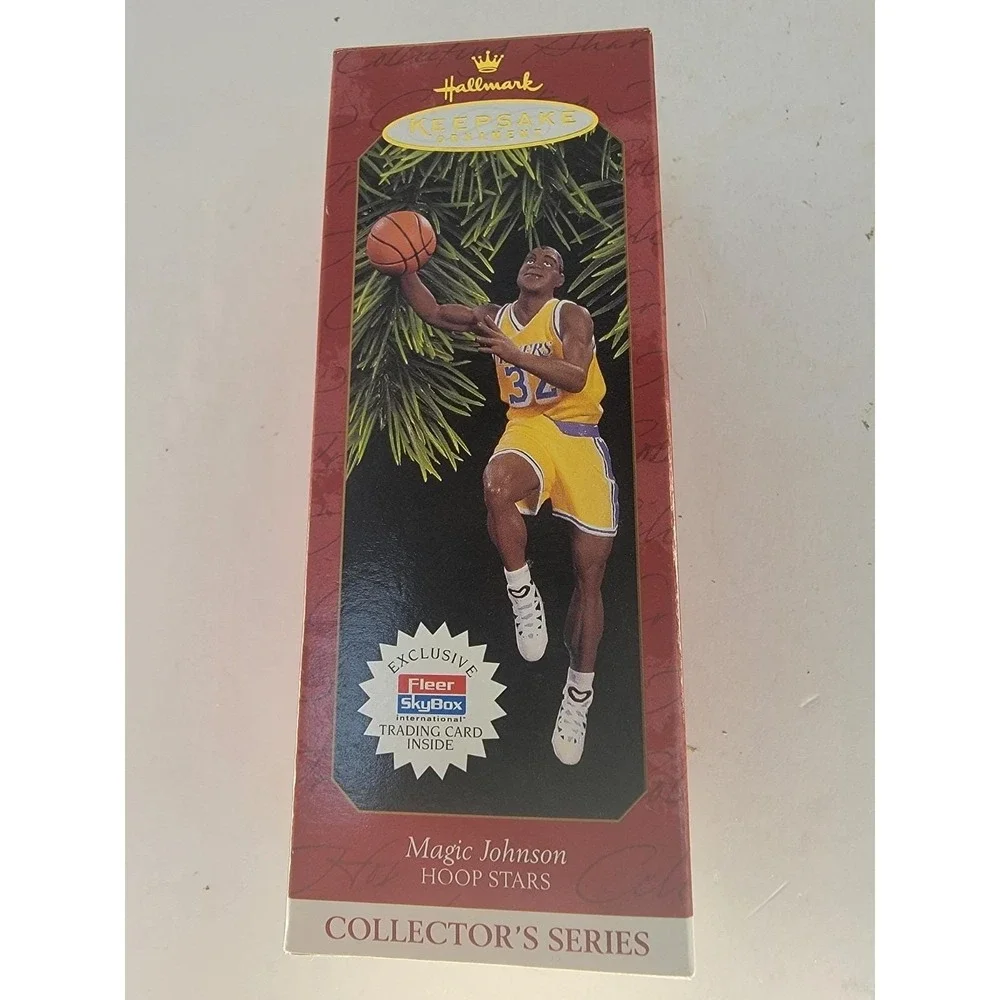 Hallmark Keepsake Magic Johnson Hoop Stars Ornament 1997 Lakers w/ Box